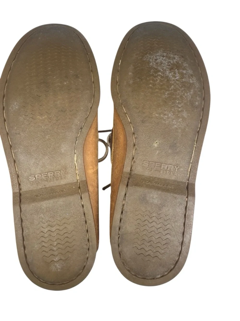 Sperry Original Authentic 2-Eye Slip On Boat Shoes Size 10M Light Brown